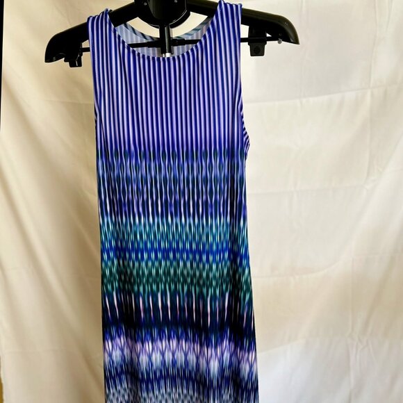 NWOT Julia Jordan Maxi Dress 2 Purple Blur Pattern Abstract Relaxed Fit - Picture 3 of 12